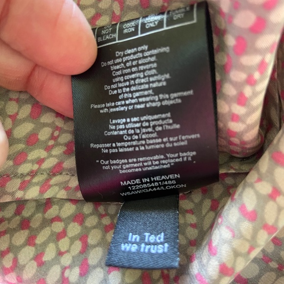 Ted Baker Silk Tank Shell Shirt Top Blouse Size 4 - Picture 6 of 8